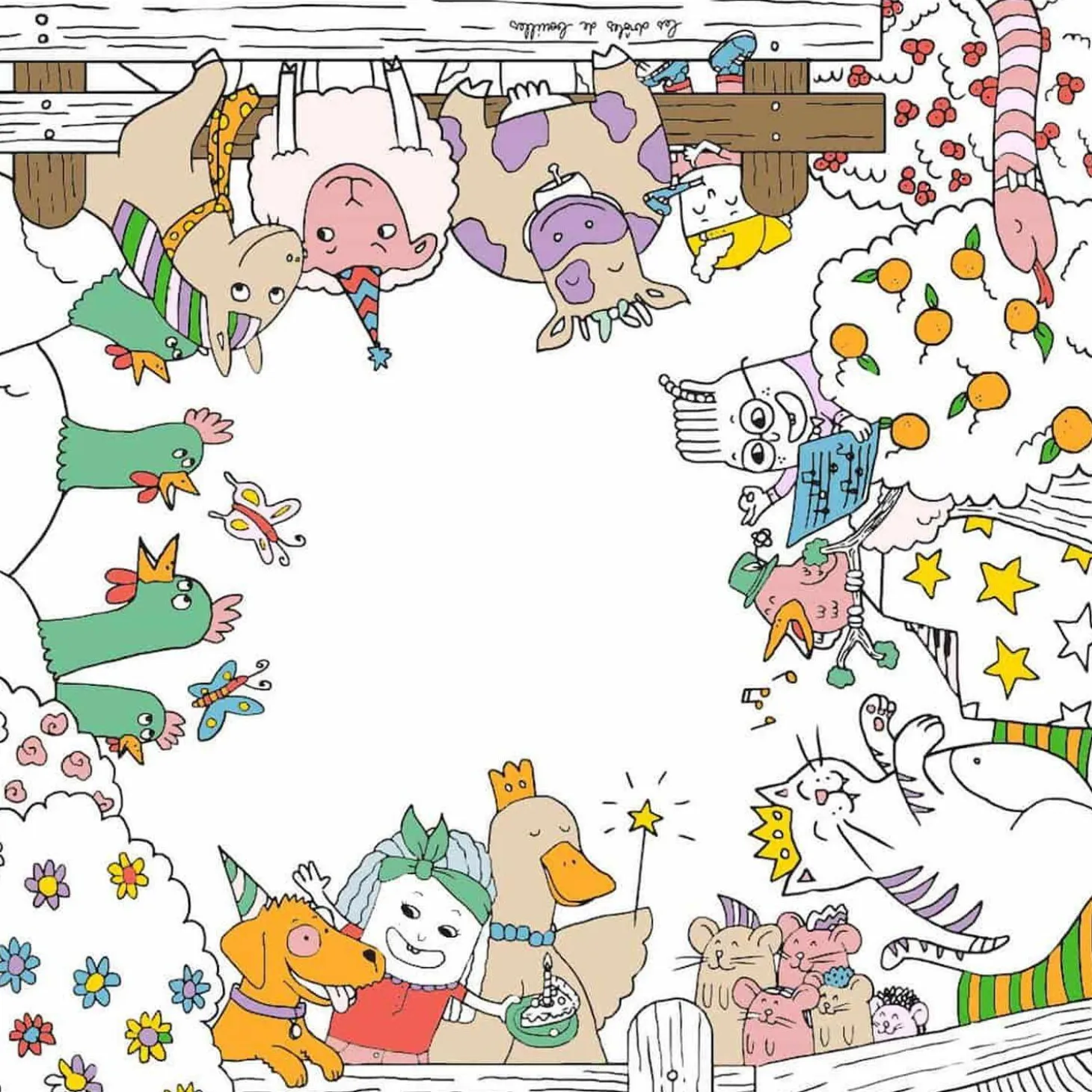 Mesa infantil para colorear