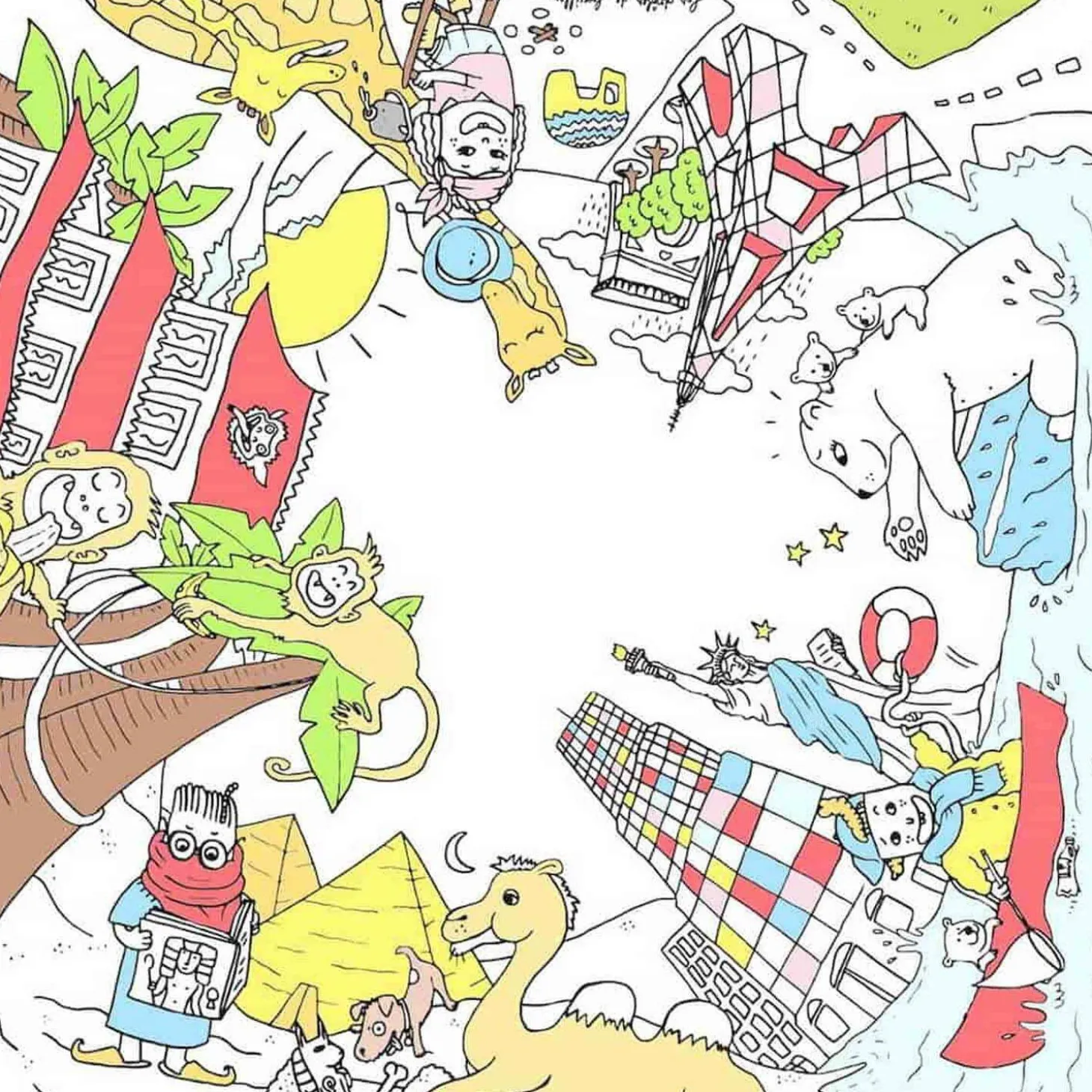 Mesa infantil para colorear