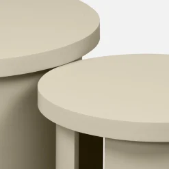 Mesas auxiliares nido redondas, set de 2