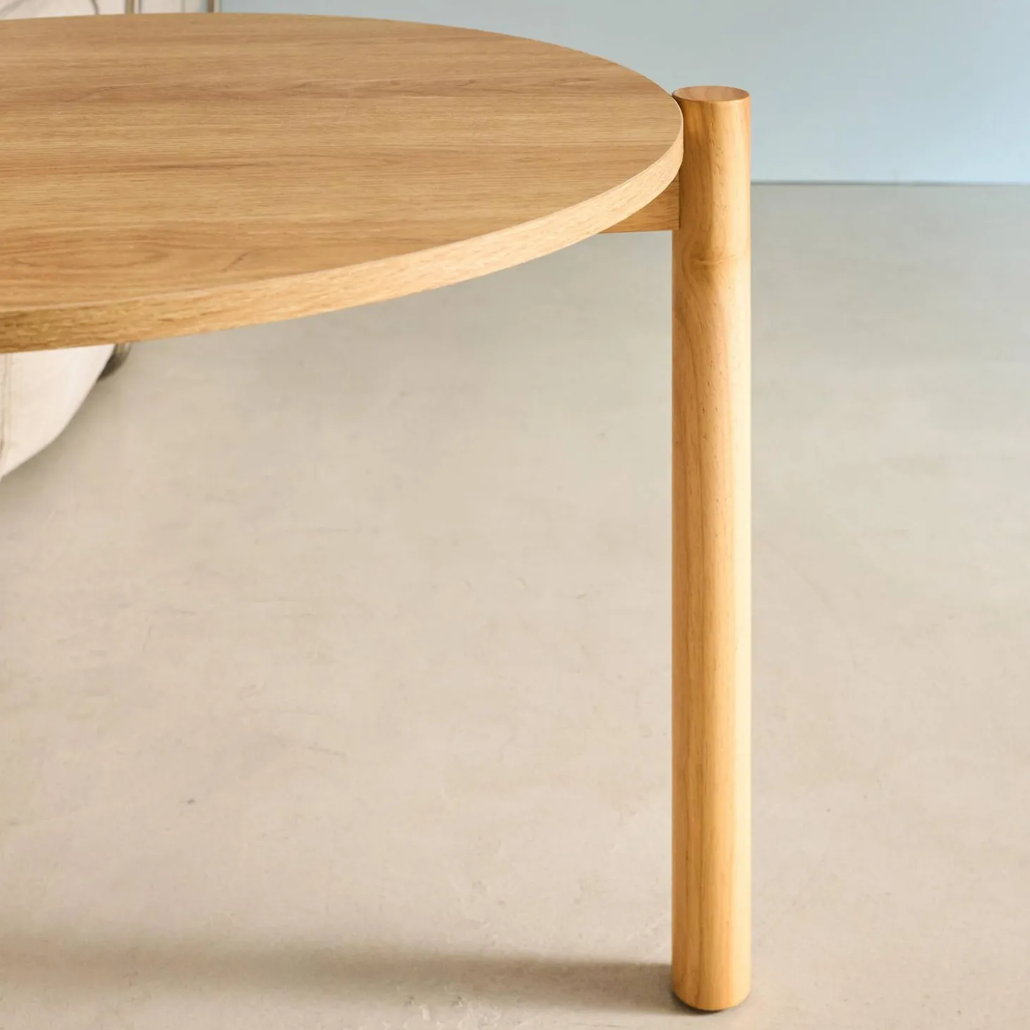 Mesas nido redondas efecto madera, set de 2