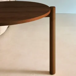 Mesas nido redondas efecto madera, set de 2