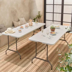 Mesas plegables portátiles para eventos, set de 2