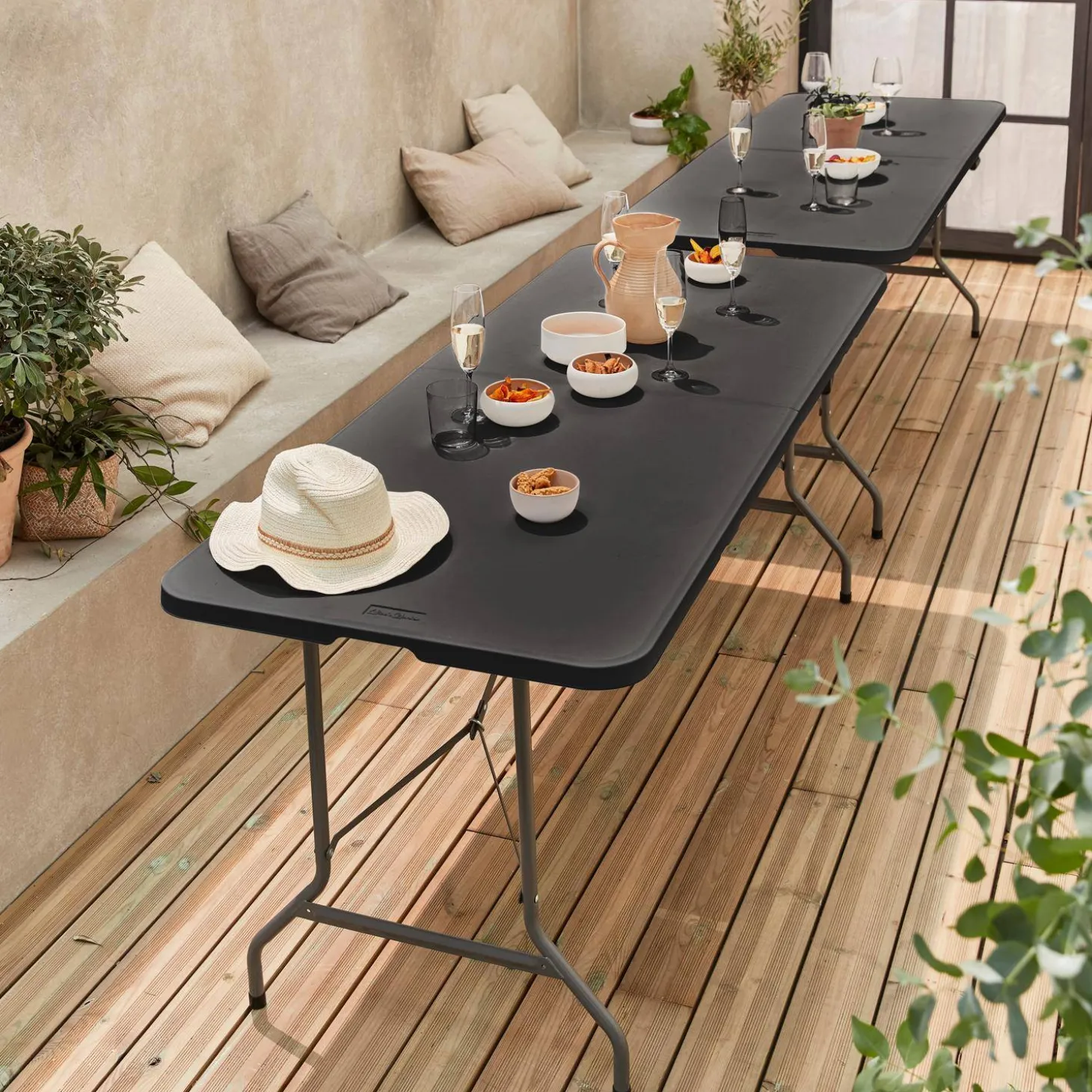 Mesas plegables portátiles para eventos, set de 2