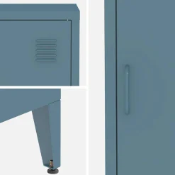 Mesita de estilo industrial con 1 puerta