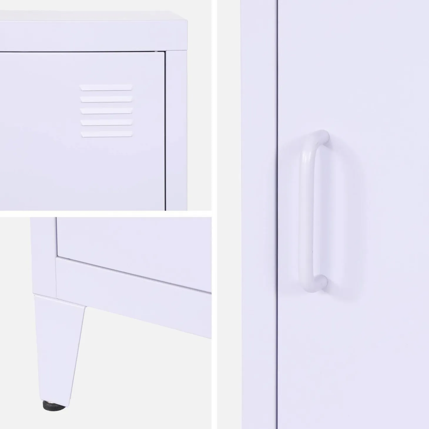 Mesita de estilo industrial con 1 puerta
