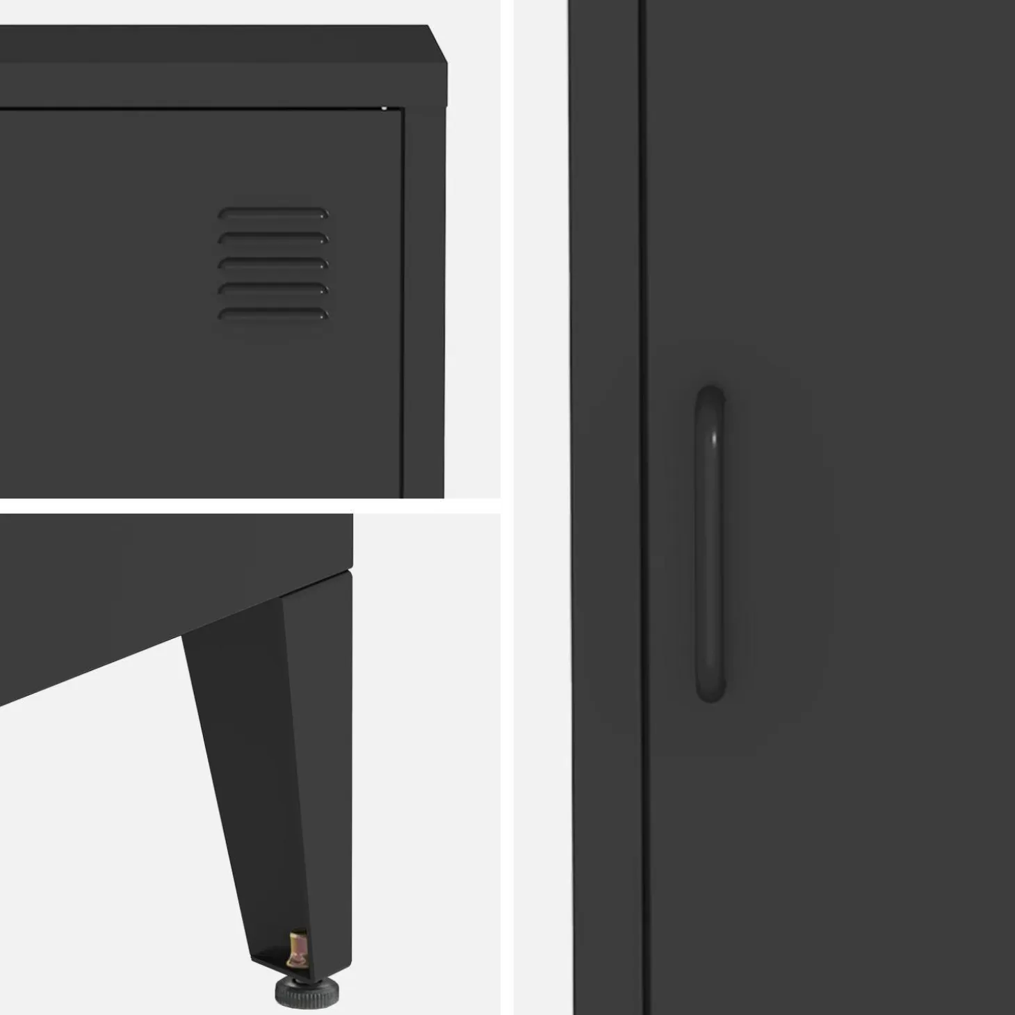 Mesita de estilo industrial con 1 puerta