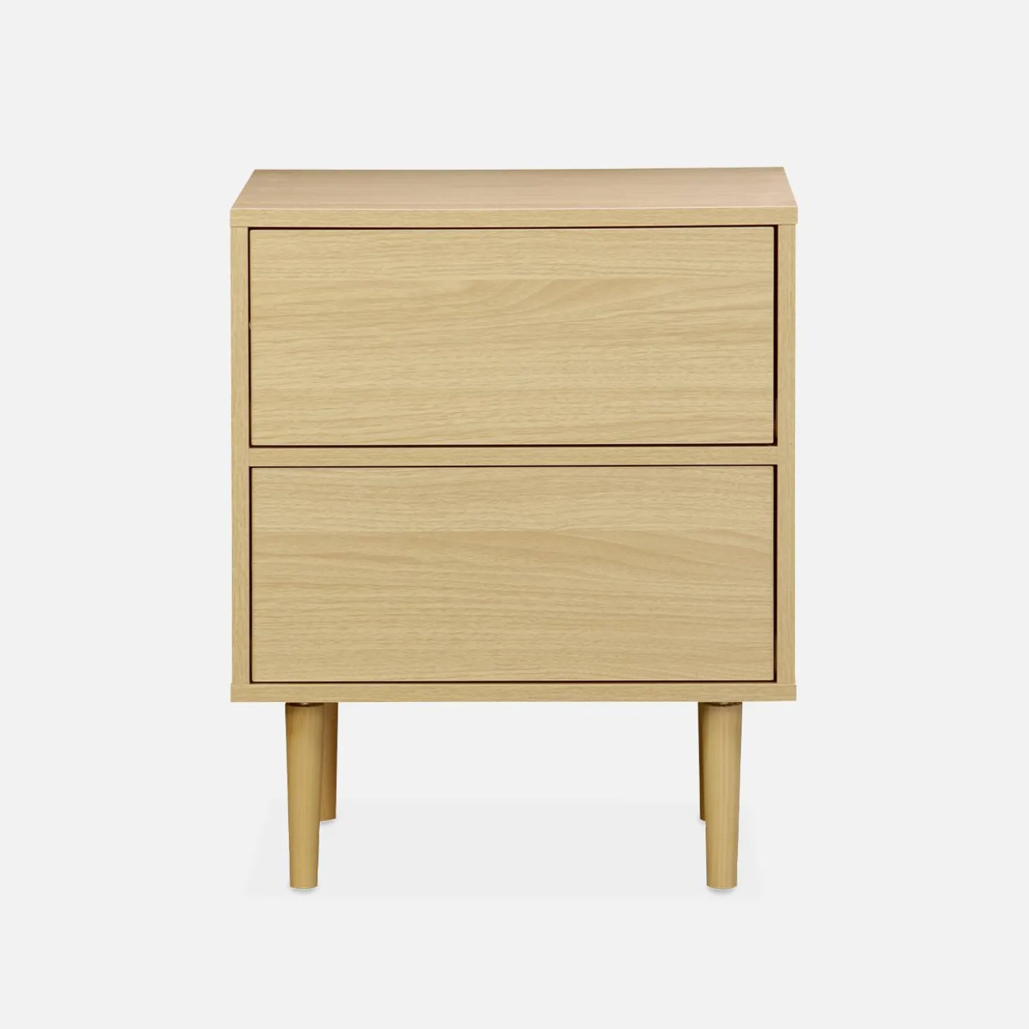 Mesita de noche con efecto madera natural