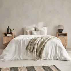 Mesita de noche con efecto madera, set de 2
