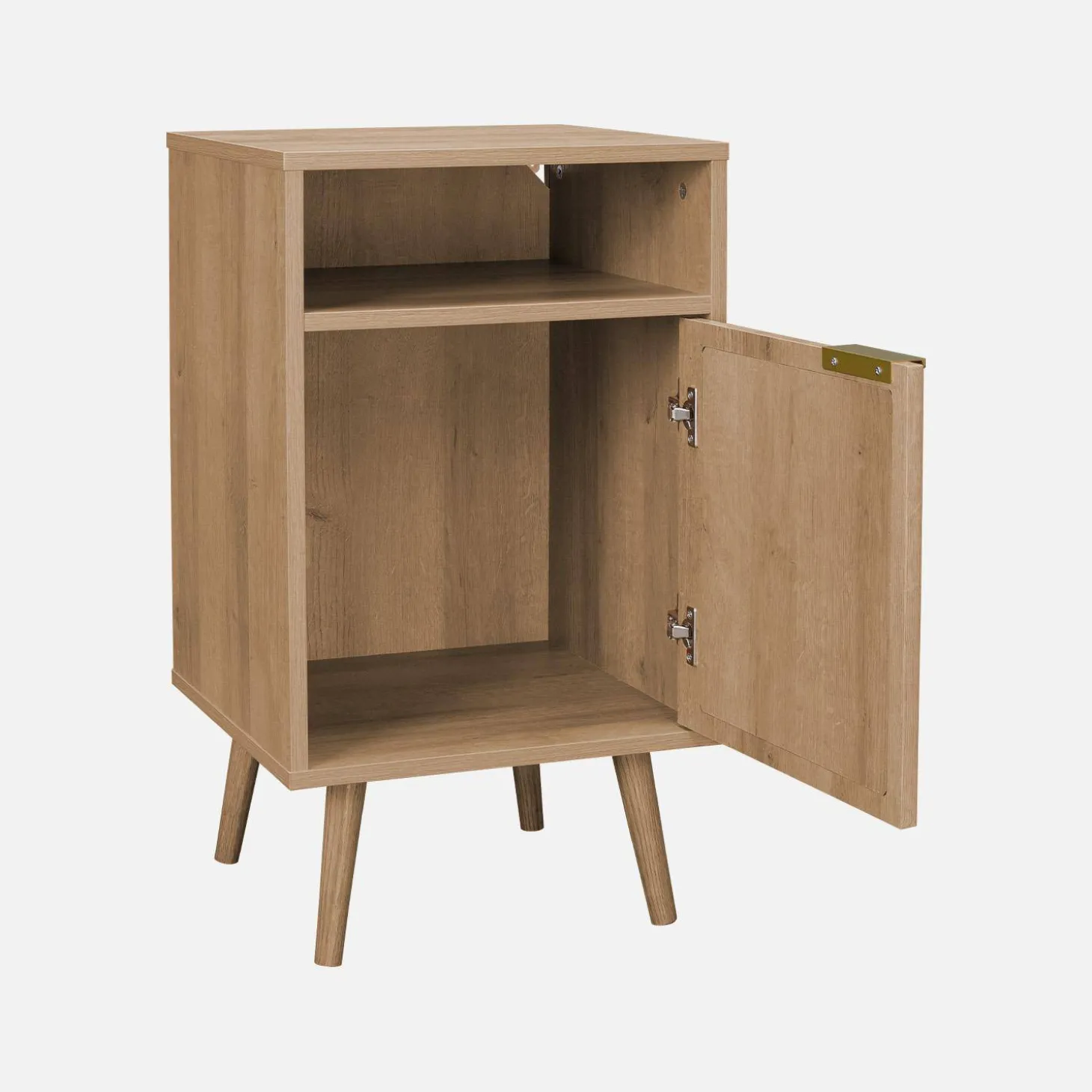 Mesita de noche con efecto madera, set de 2
