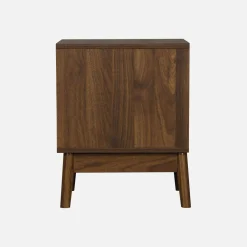 Mesita de noche de 2 cajones con efecto madera, set de 2