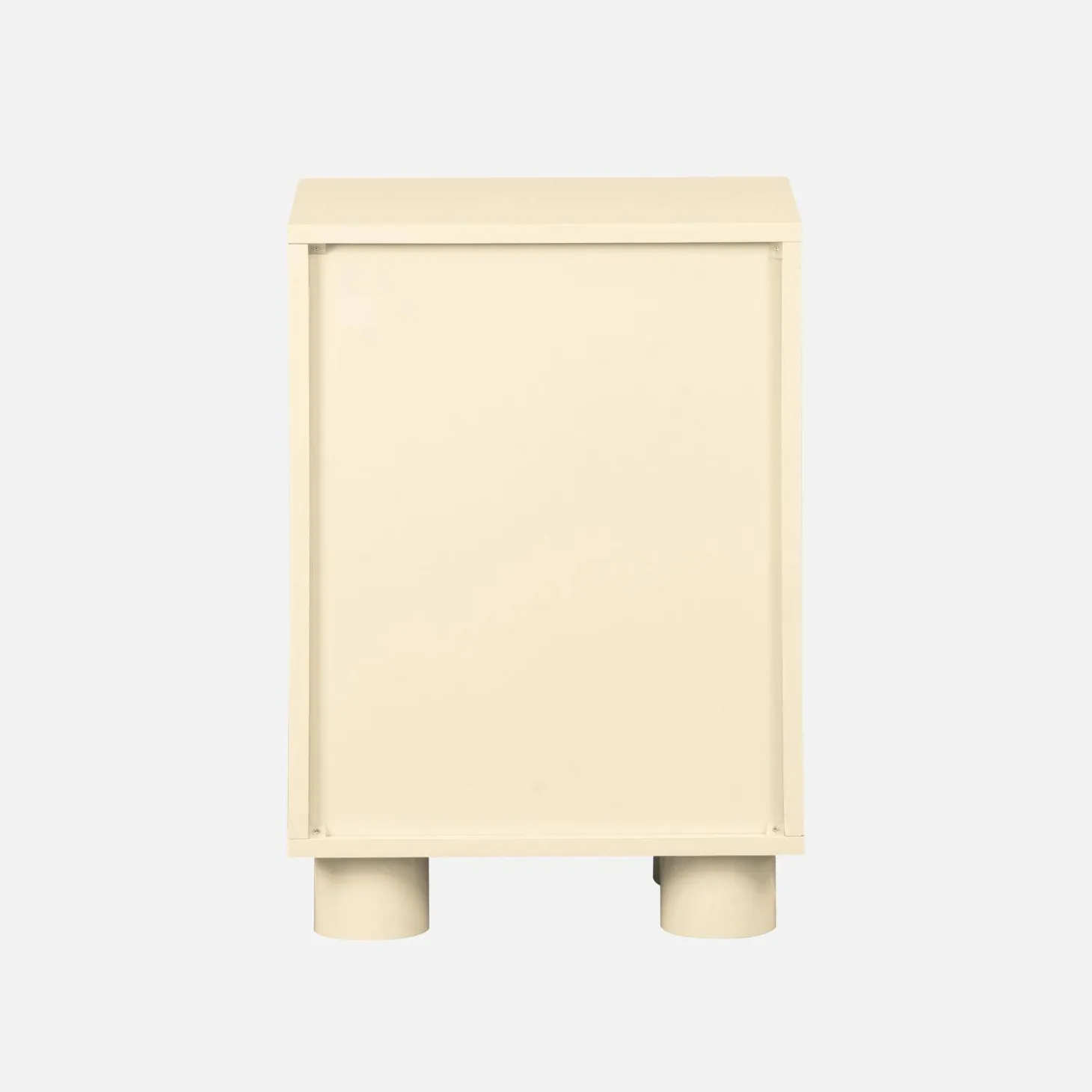 Mesita de noche efecto madera de mango con 1 puerta reversible