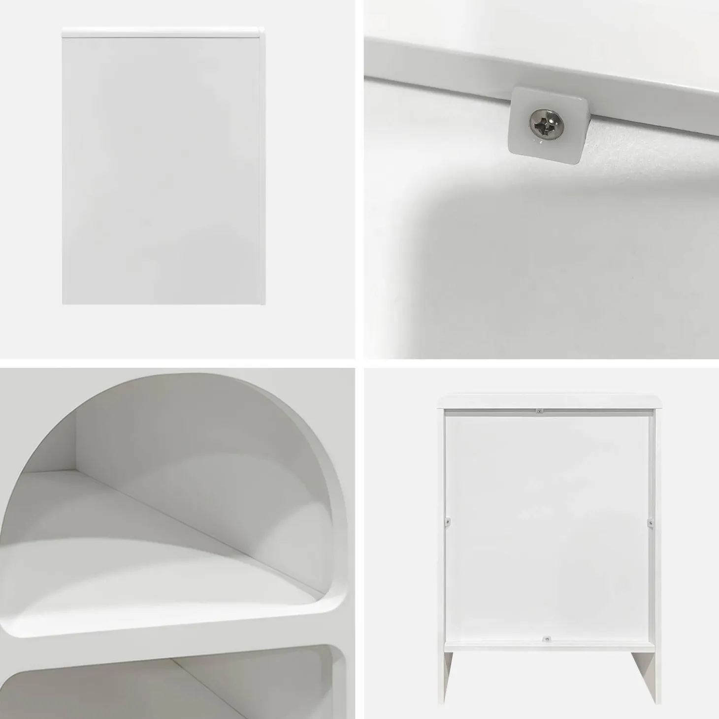 Mesita de noche efecto madera, set de 2
