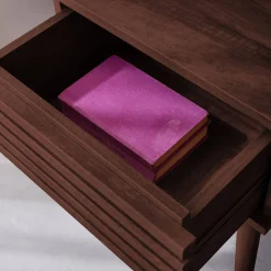 Mesita de noche estilo escandinavo efecto madera, set de 2