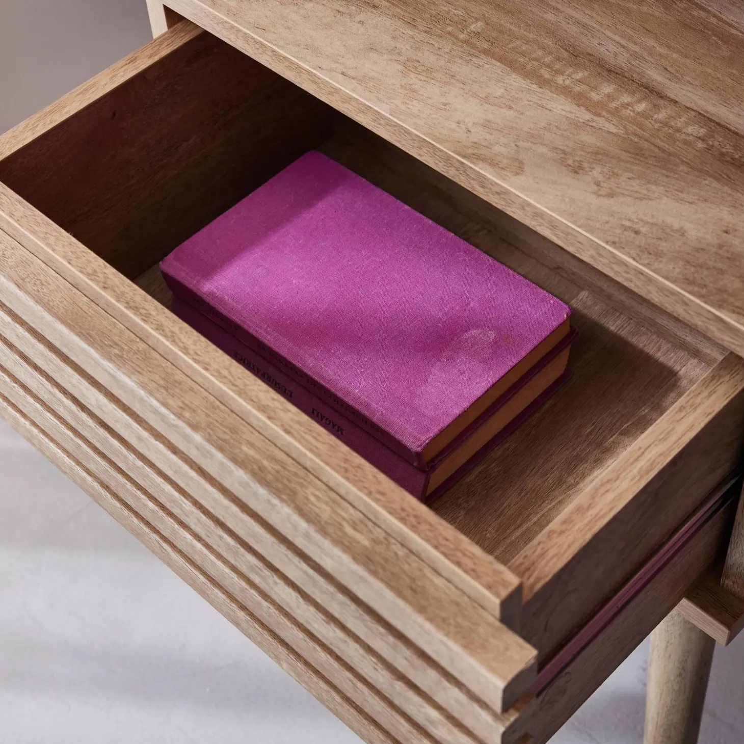 Mesita de noche estilo escandinavo efecto madera, set de 2