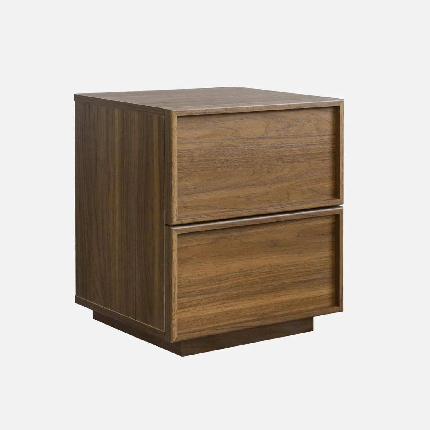 Mesita efecto madera, 2 cajones