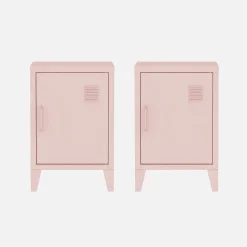 Mesita industrial con 1 puerta, set de 2