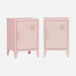 Mesita industrial con 1 puerta, set de 2