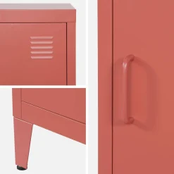 Mesita industrial con 1 puerta, set de 2