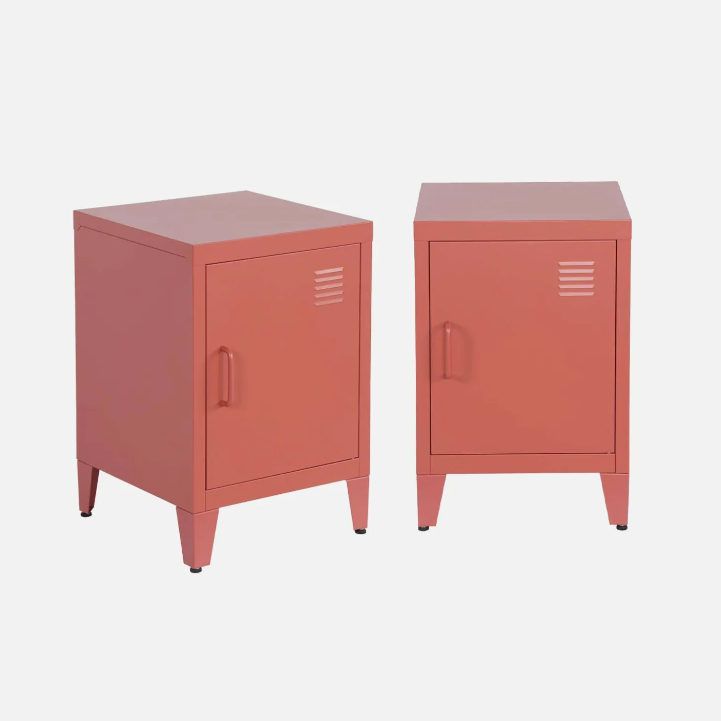 Mesita industrial con 1 puerta, set de 2