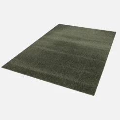 Moqueta interior de terciopelo rizado verde oscuro