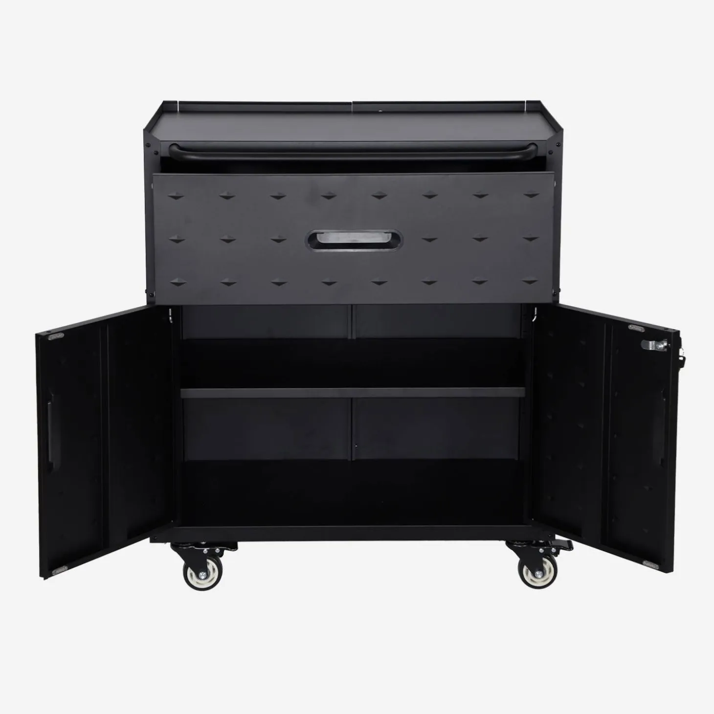 Mueble bajo de almacenamiento para garaje con 1 cajón y 2 puertas