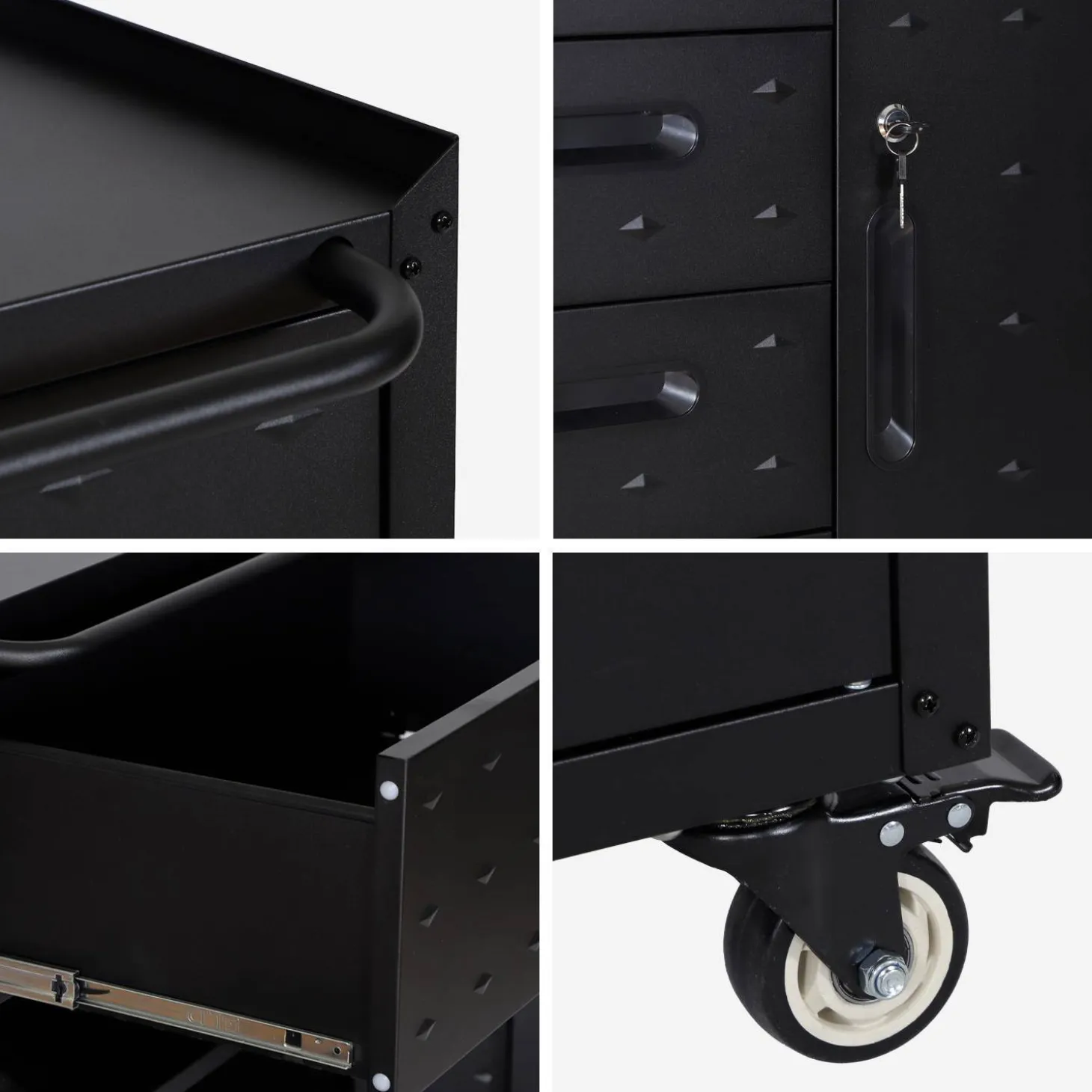 Mueble bajo de almacenamiento para garaje con 4 cajones y una puerta