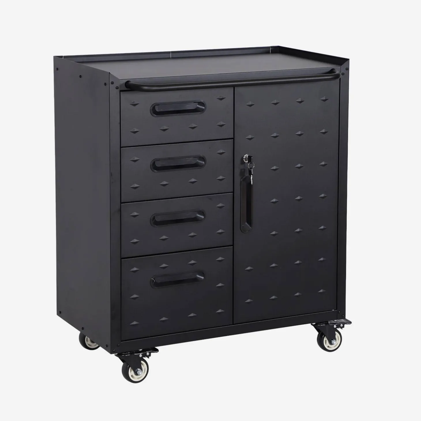 Mueble bajo de almacenamiento para garaje con 4 cajones y una puerta
