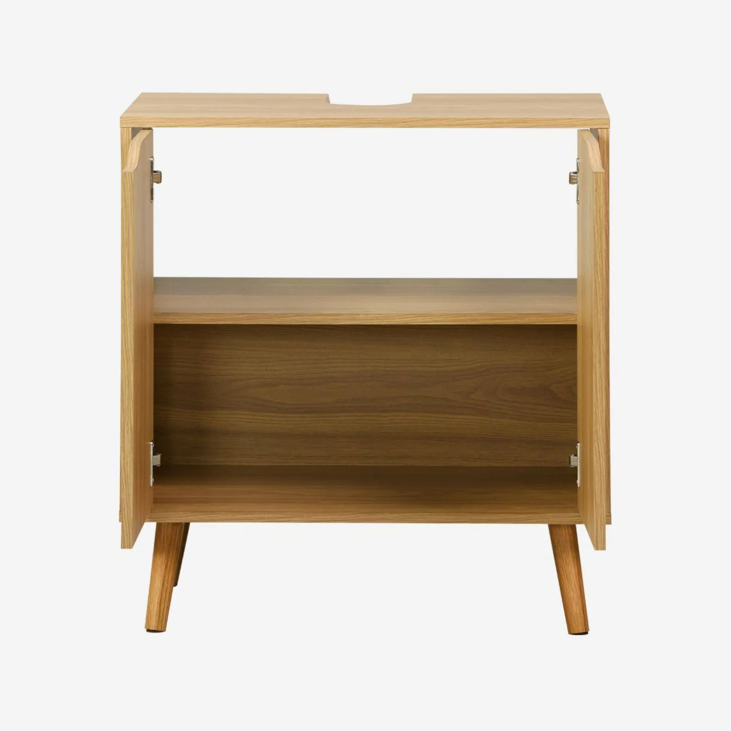 Mueble bajo lavabo vintage decorado en madera