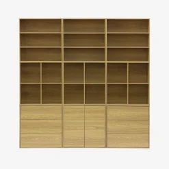 Mueble de almacenaje con efecto madera y 3 cajones