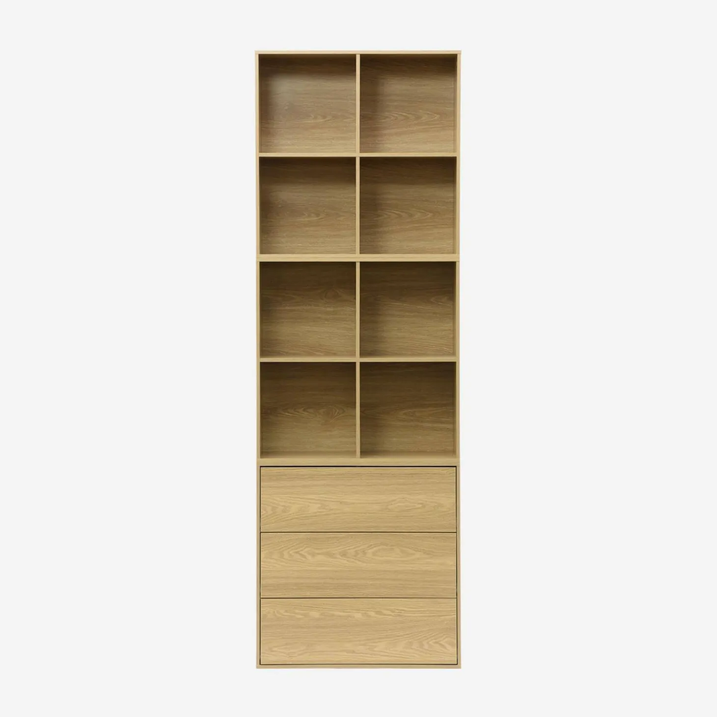 Mueble de almacenaje con efecto madera y 3 cajones