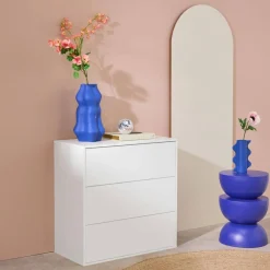 Mueble de almacenaje con efecto madera y 3 cajones