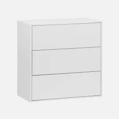 Mueble de almacenaje con efecto madera y 3 cajones