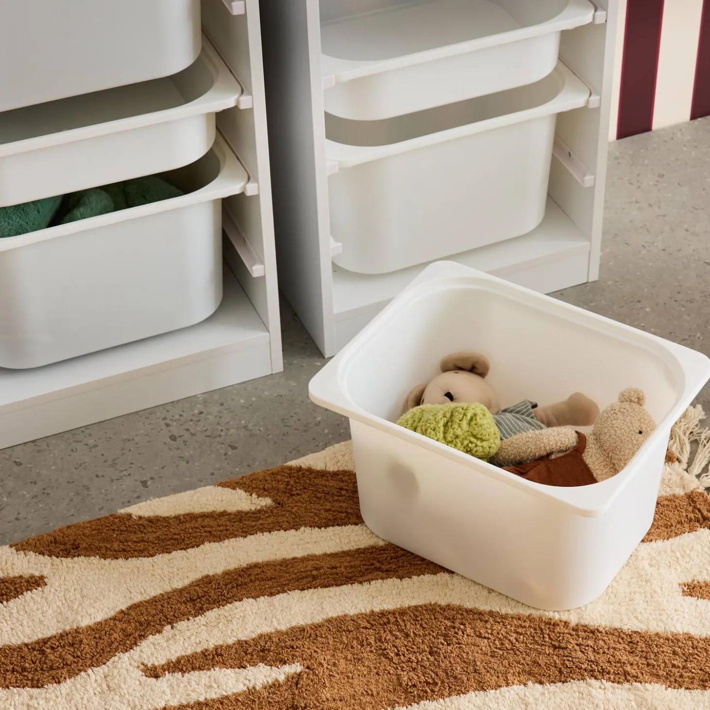 Mueble de almacenamiento infantil 4 cajas, set de 2