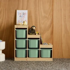 Mueble de almacenamiento infantil escalera, 6 cajones de almacenamiento