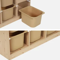 Mueble de almacenamiento infantil escalera, 6 cajones de almacenamiento
