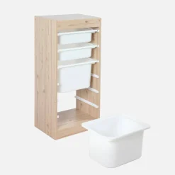 Mueble de almacenamiento infantil 4 cajas, set de 2