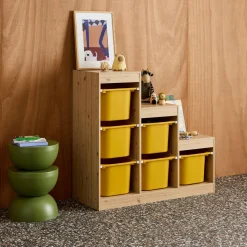 Mueble de almacenamiento infantil escalera, 6 cajones de almacenamiento