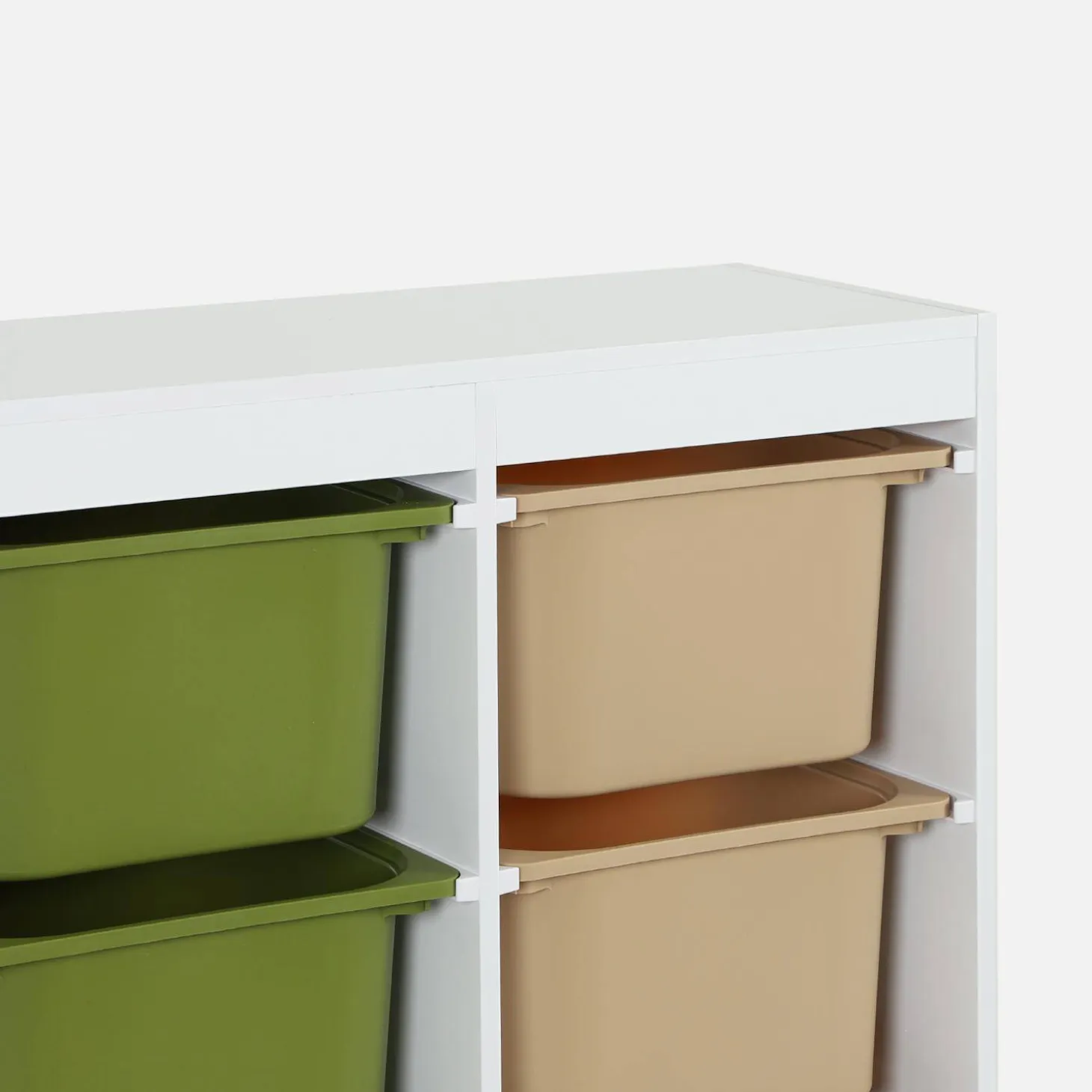 Mueble de almacenamiento infantil, 6 cajas coloridas