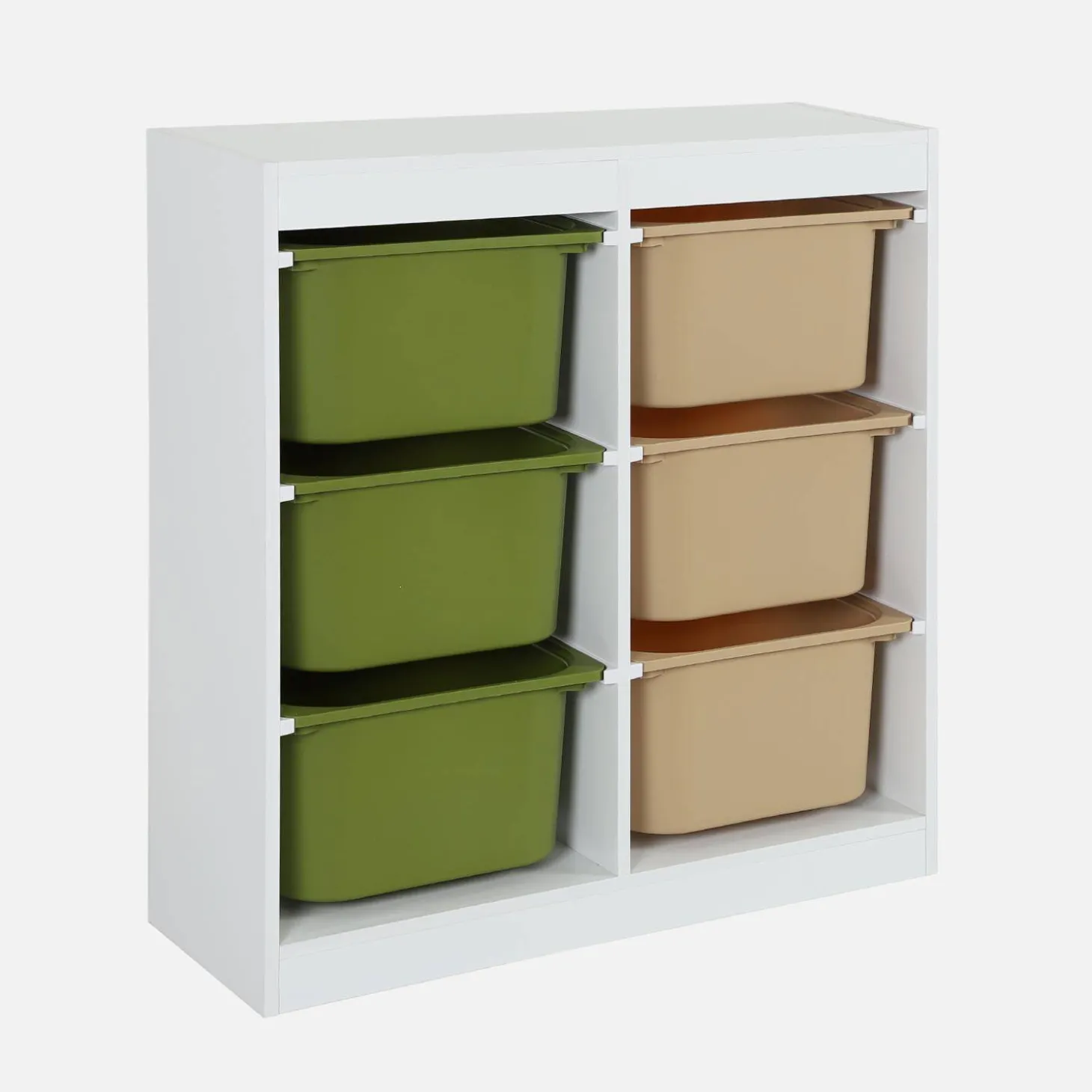 Mueble de almacenamiento infantil, 6 cajas coloridas
