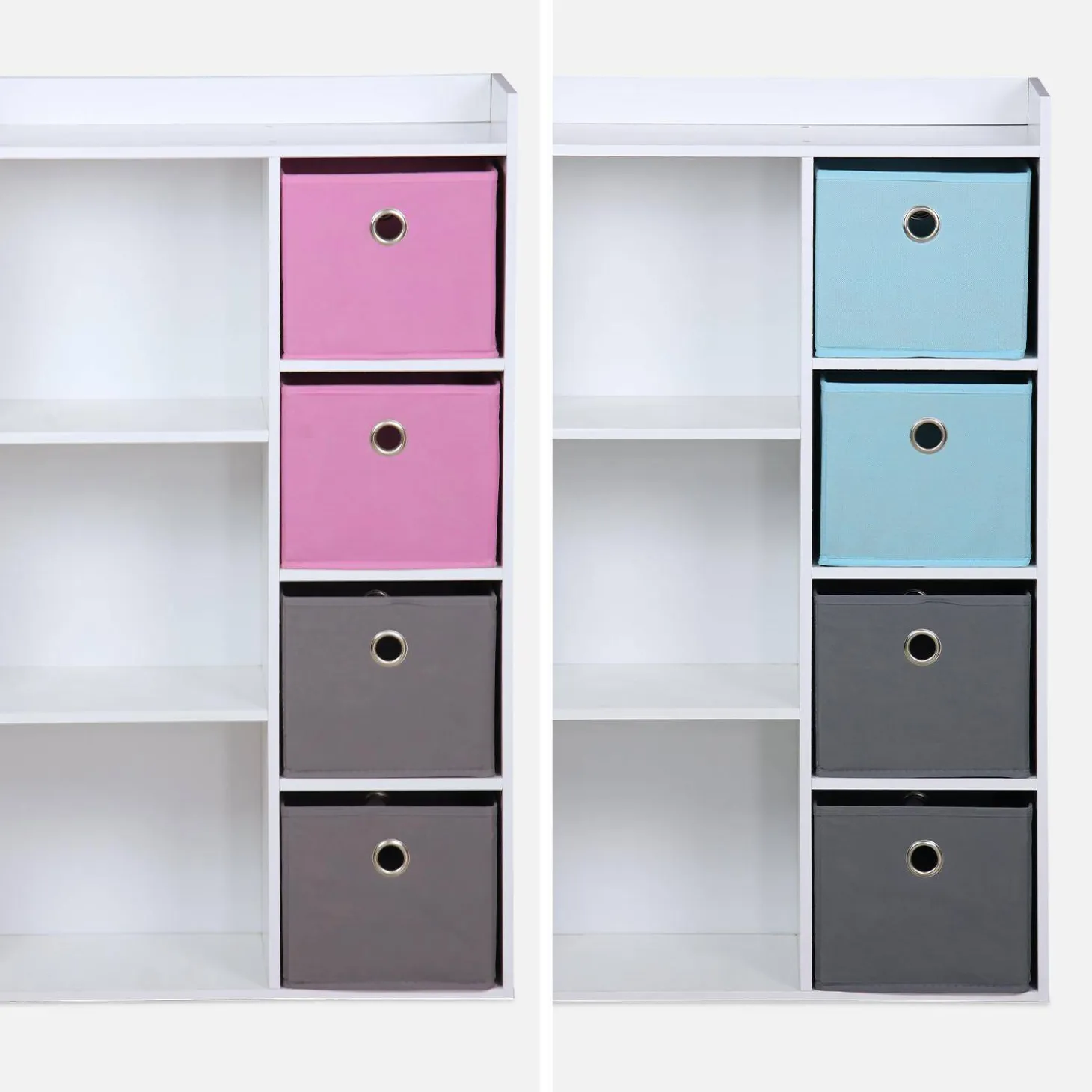 Mueble de almacenamiento para niños 4 cestas