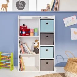 Mueble de almacenamiento para niños 4 cestas
