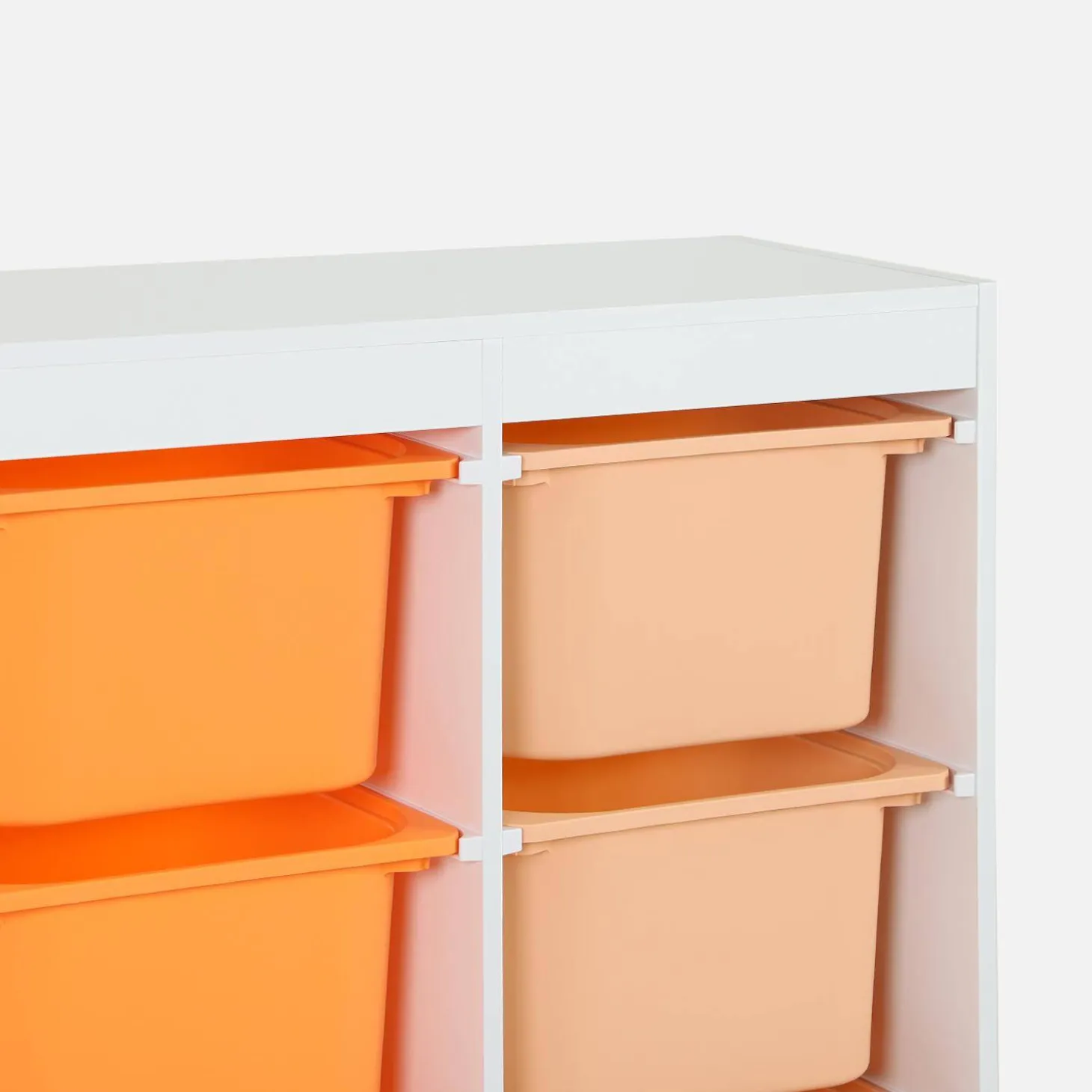 Mueble de almacenamiento infantil, 6 cajas coloridas