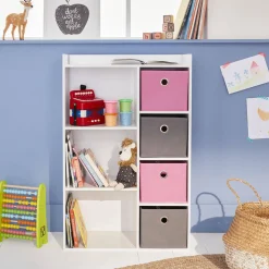 Mueble de almacenamiento para niños 4 cestas