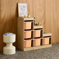 Mueble de almacenamiento infantil escalera, 6 cajones de almacenamiento