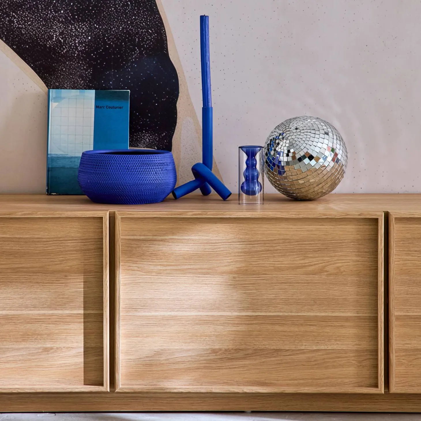 Mueble de TV de decoración de madera 3 puertas, 180cm