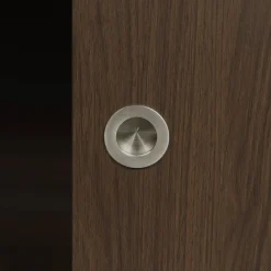 Mueble de vinilo vintage con decoración de madera y acero inoxidable, 100 cm
