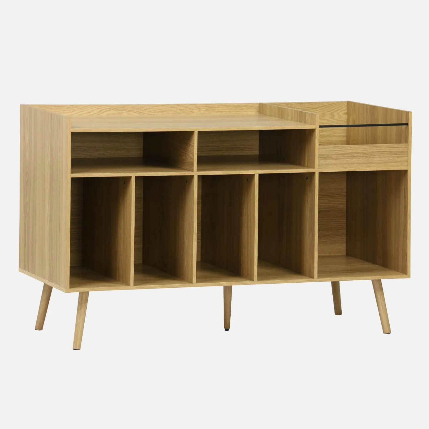 Mueble de vinilos XL estilo escandinavo, 130cm