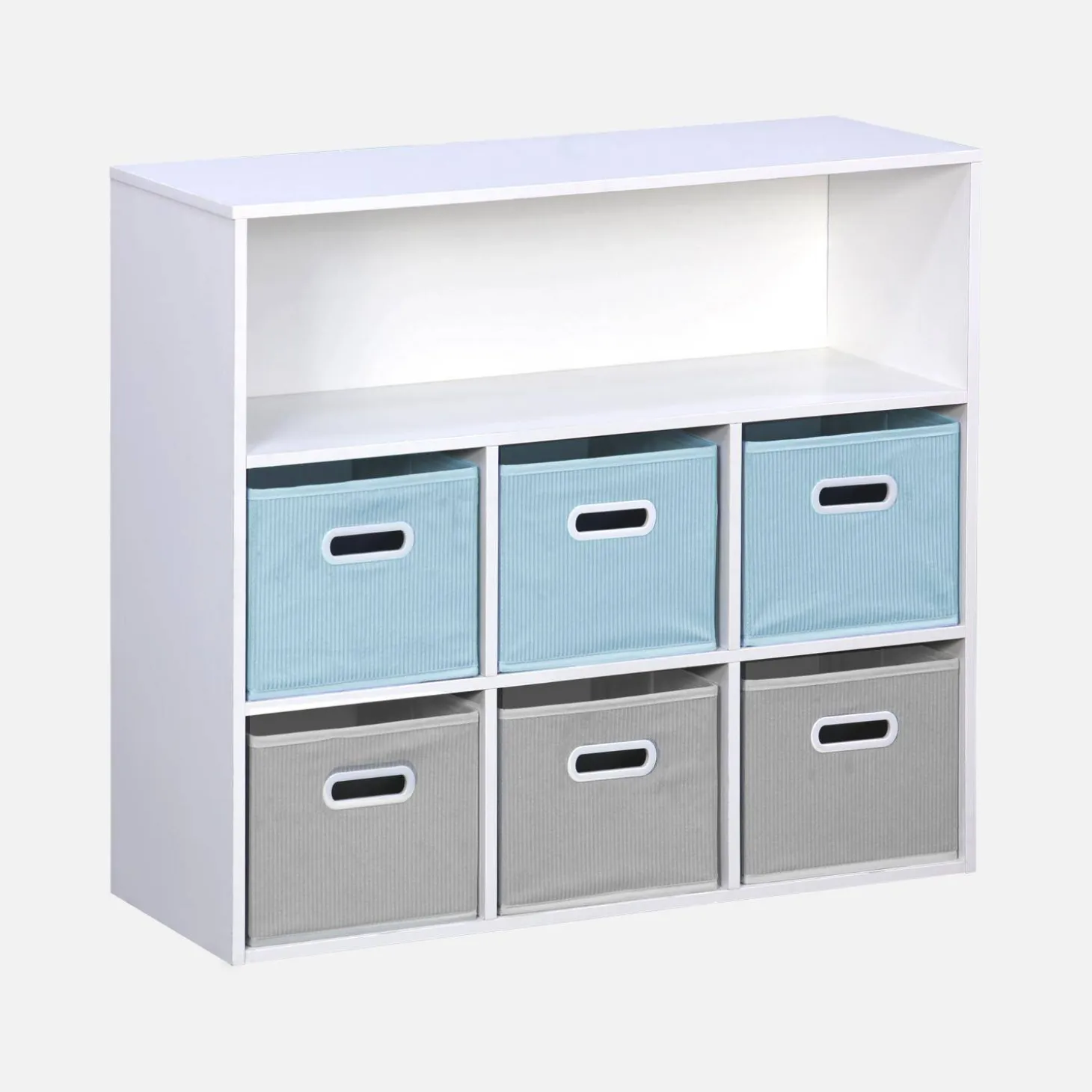 Mueble infantil con 6 cestas de terciopelo