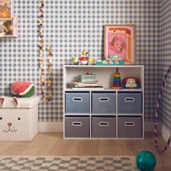 Mueble infantil con 6 cestas de terciopelo