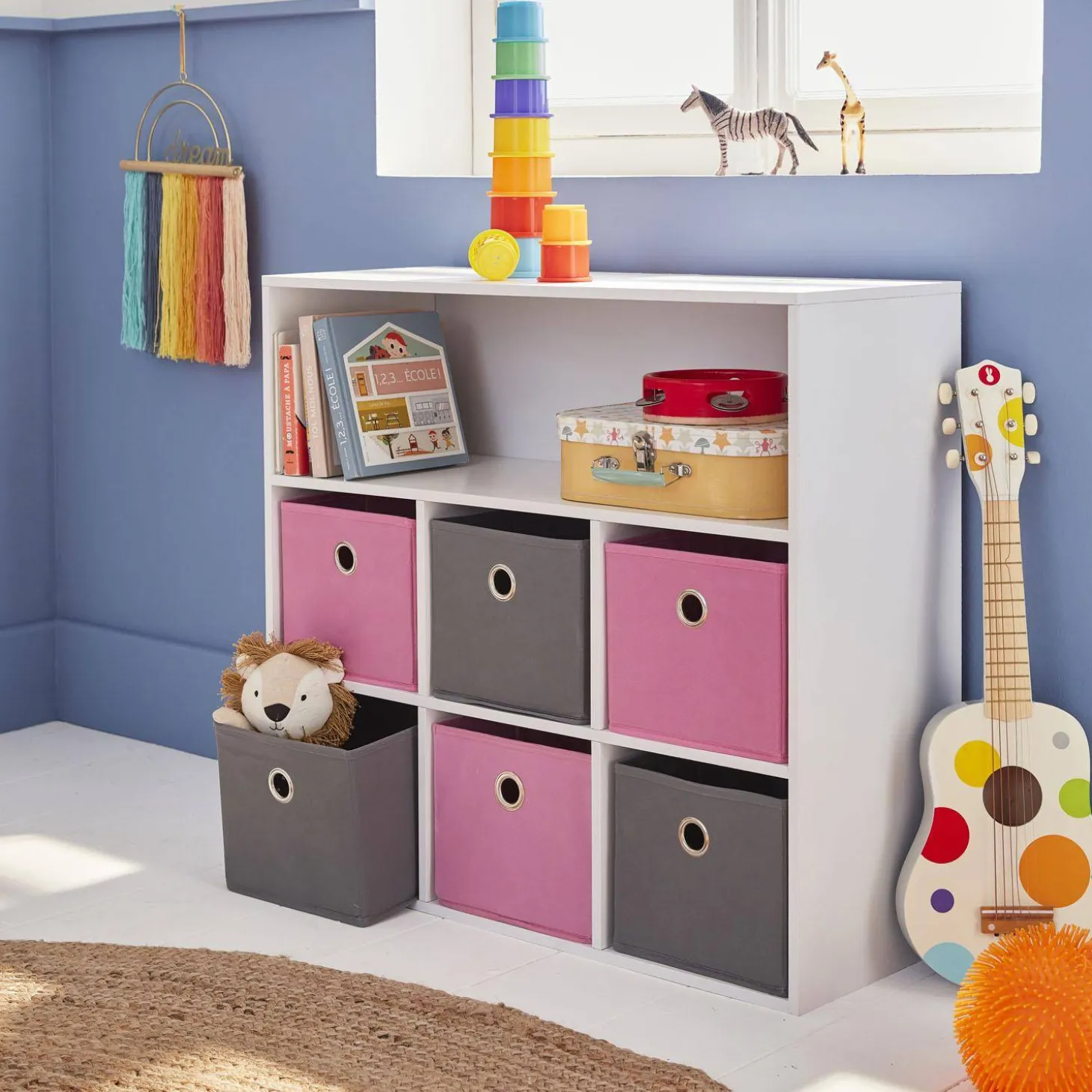 Mueble infantil con 6 cestas